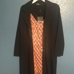 Dress with trench coat